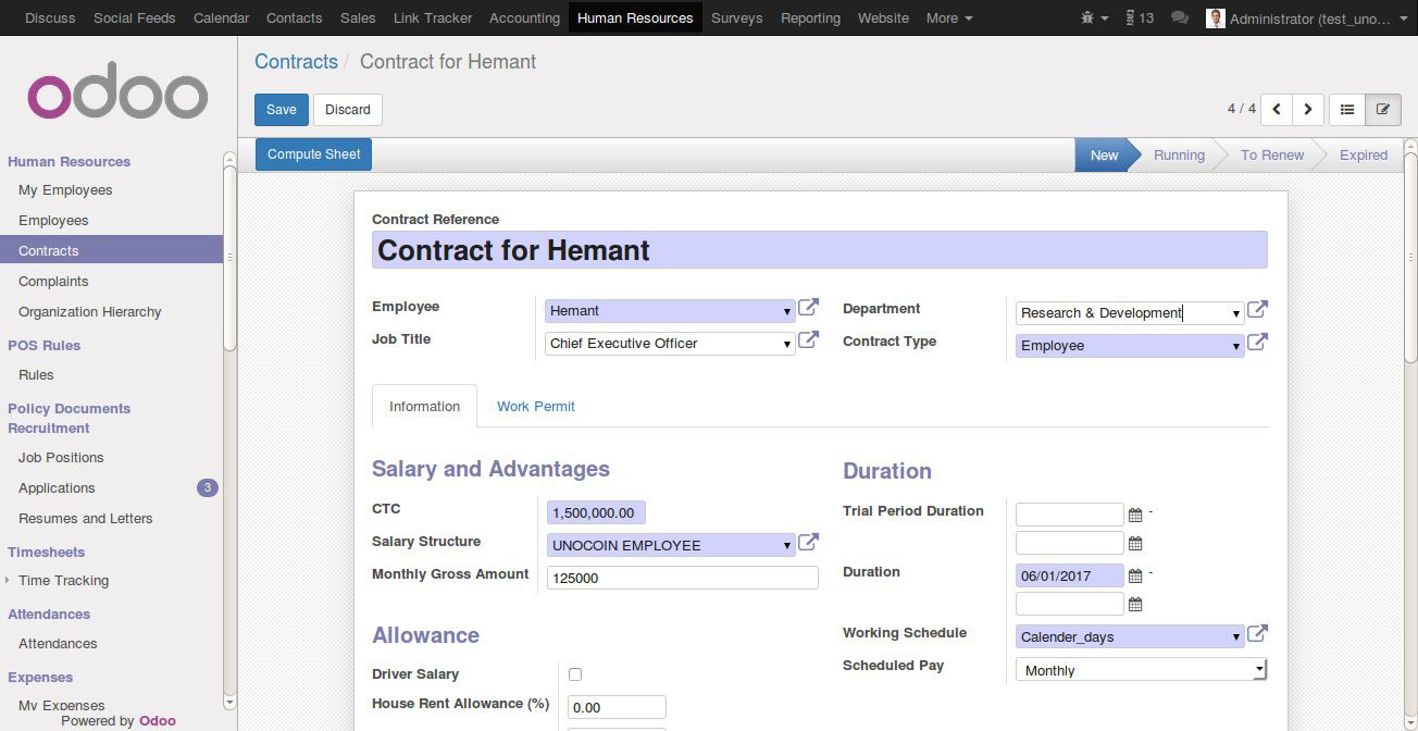 this is important as payslips are generated on the basis of
